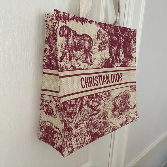 Dior Handbags - Brand New Christian Dior Red Dioriviera Print Paper Straw Tote Bag XL size